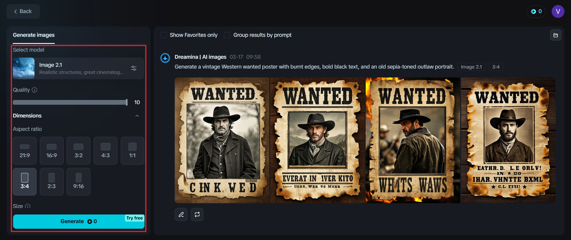 Editable wanted poster