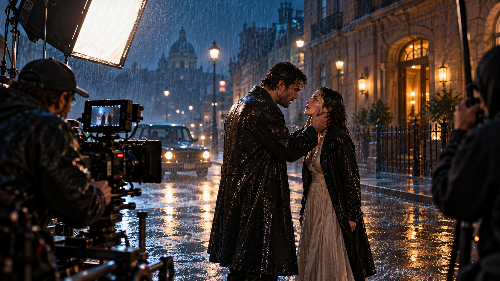 AI film maker: Rainy Street Drama