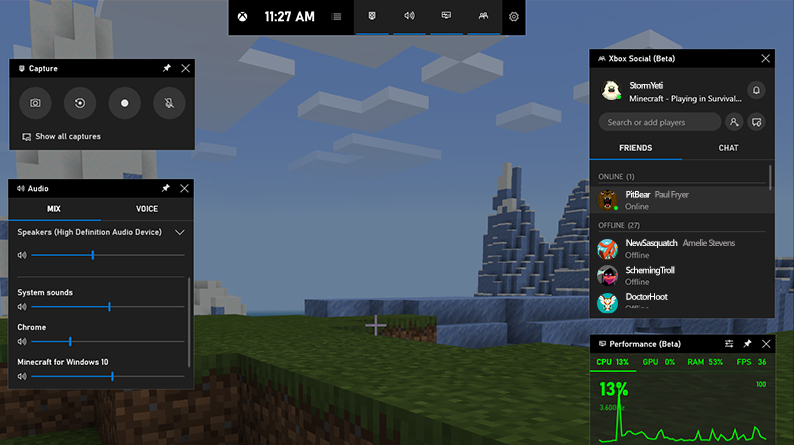 Windows 10 Game Bar