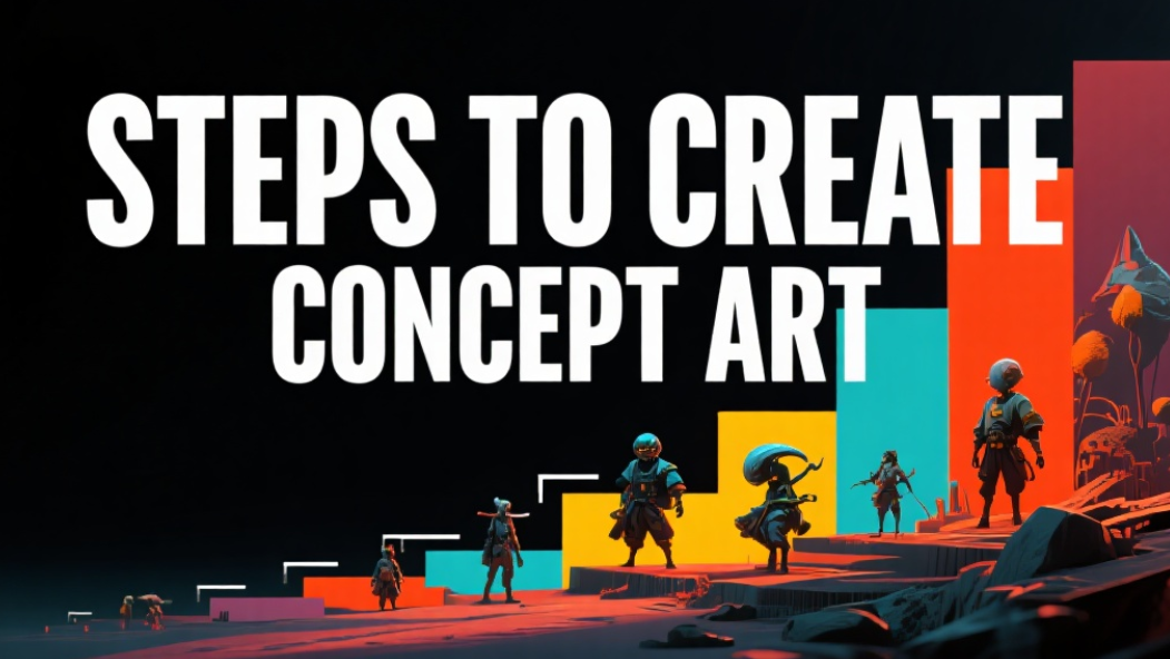 Creation steps of concept art