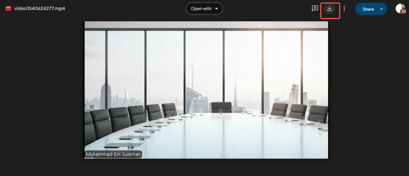 Open the shared link and click download