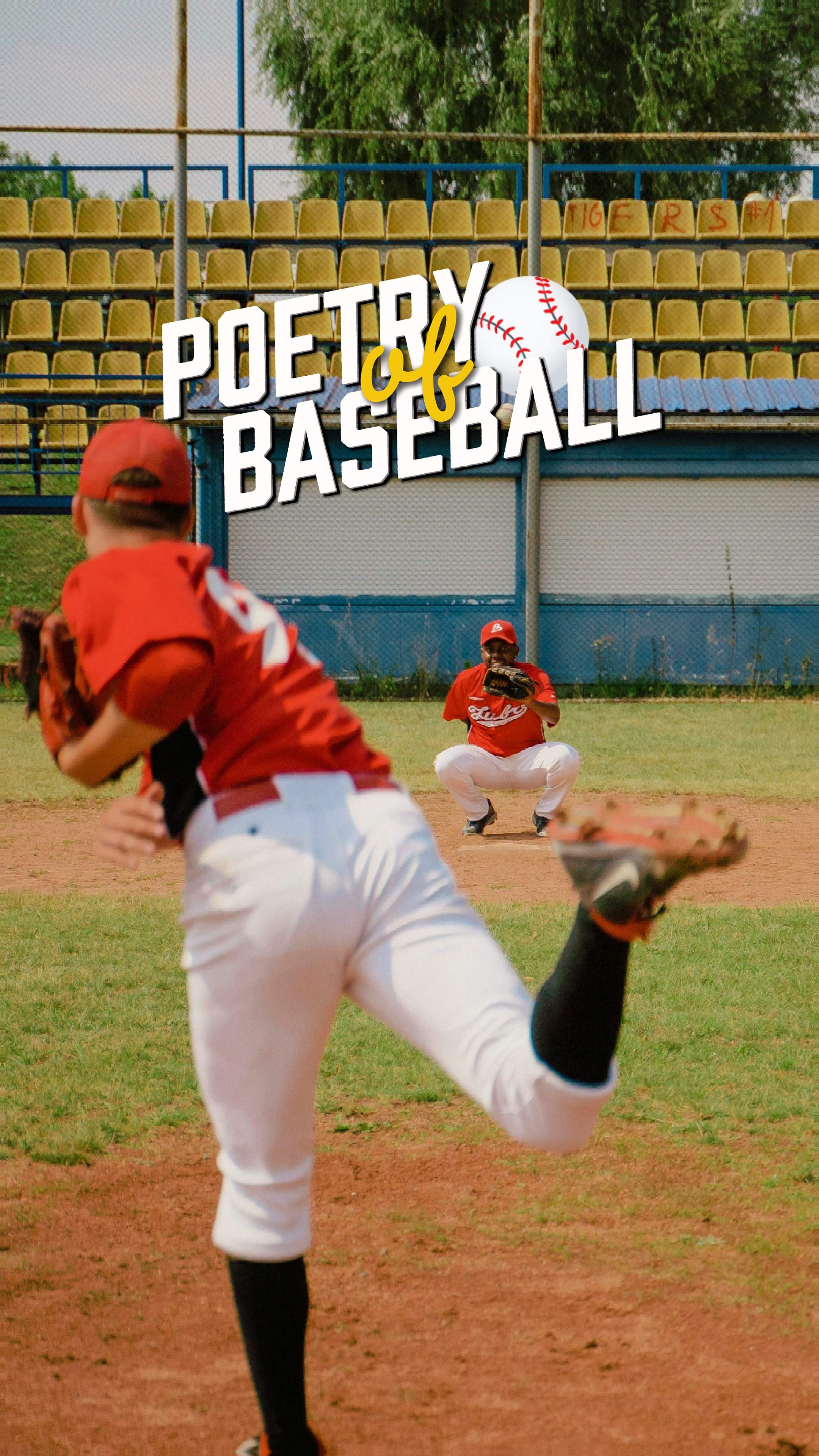 Pitcher and catcher on a baseball field during live gameplay