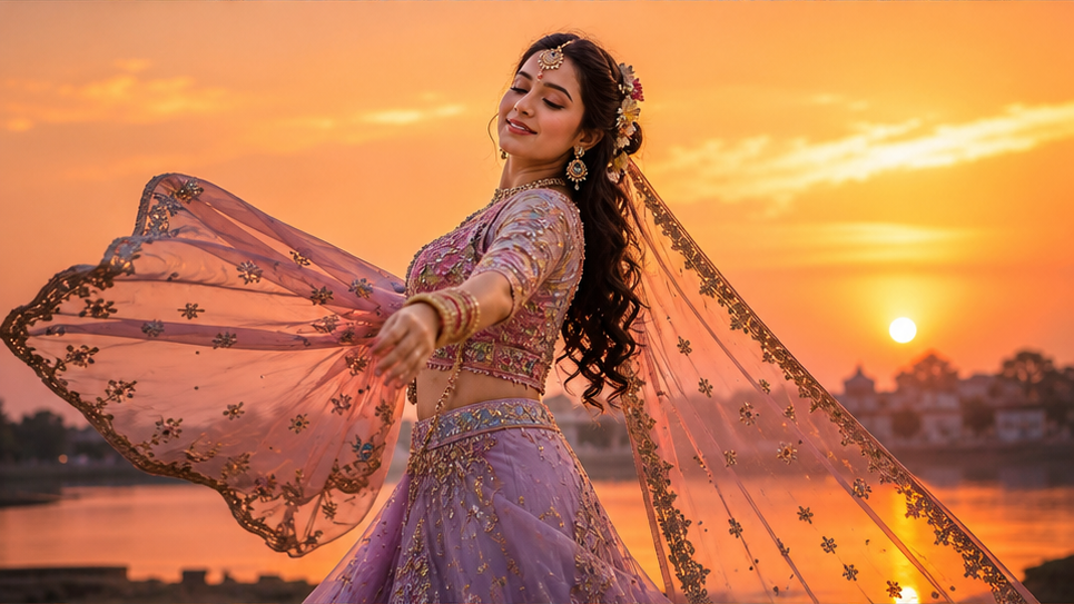 Radha Ji CapCut Template — Flowing Scarf Dance
