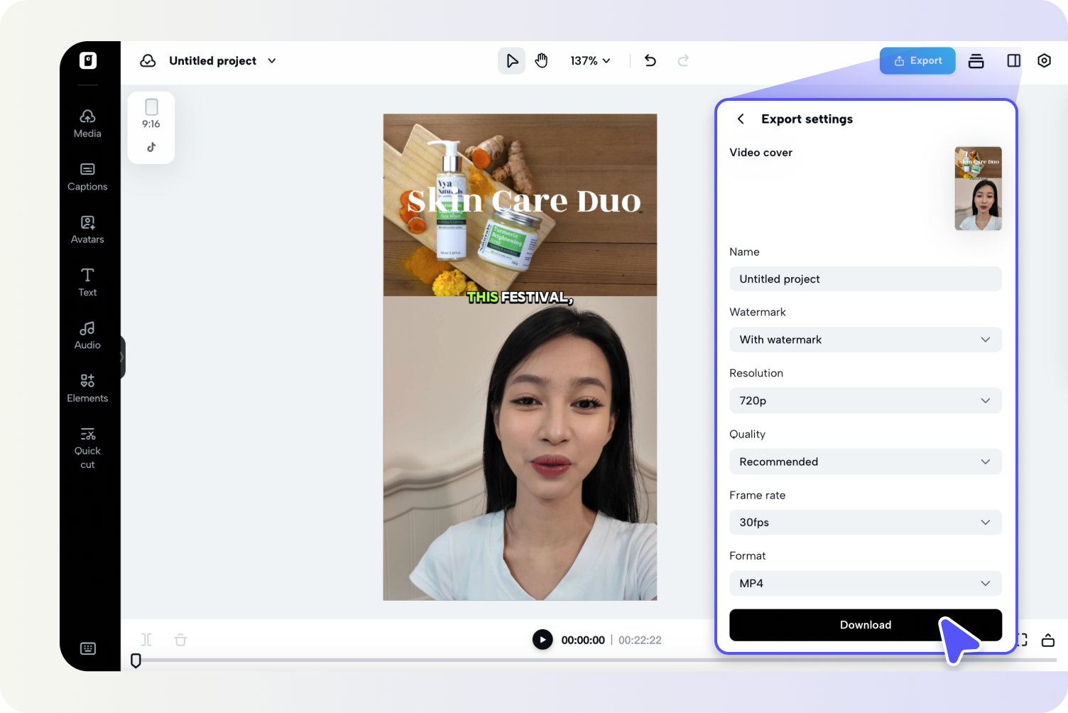Exportujte své video