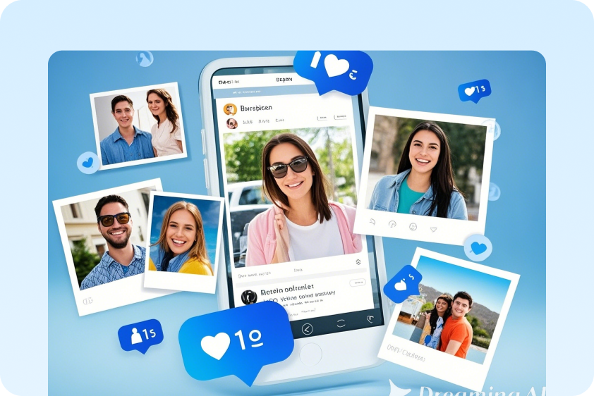 AI photo background generator for social media pics