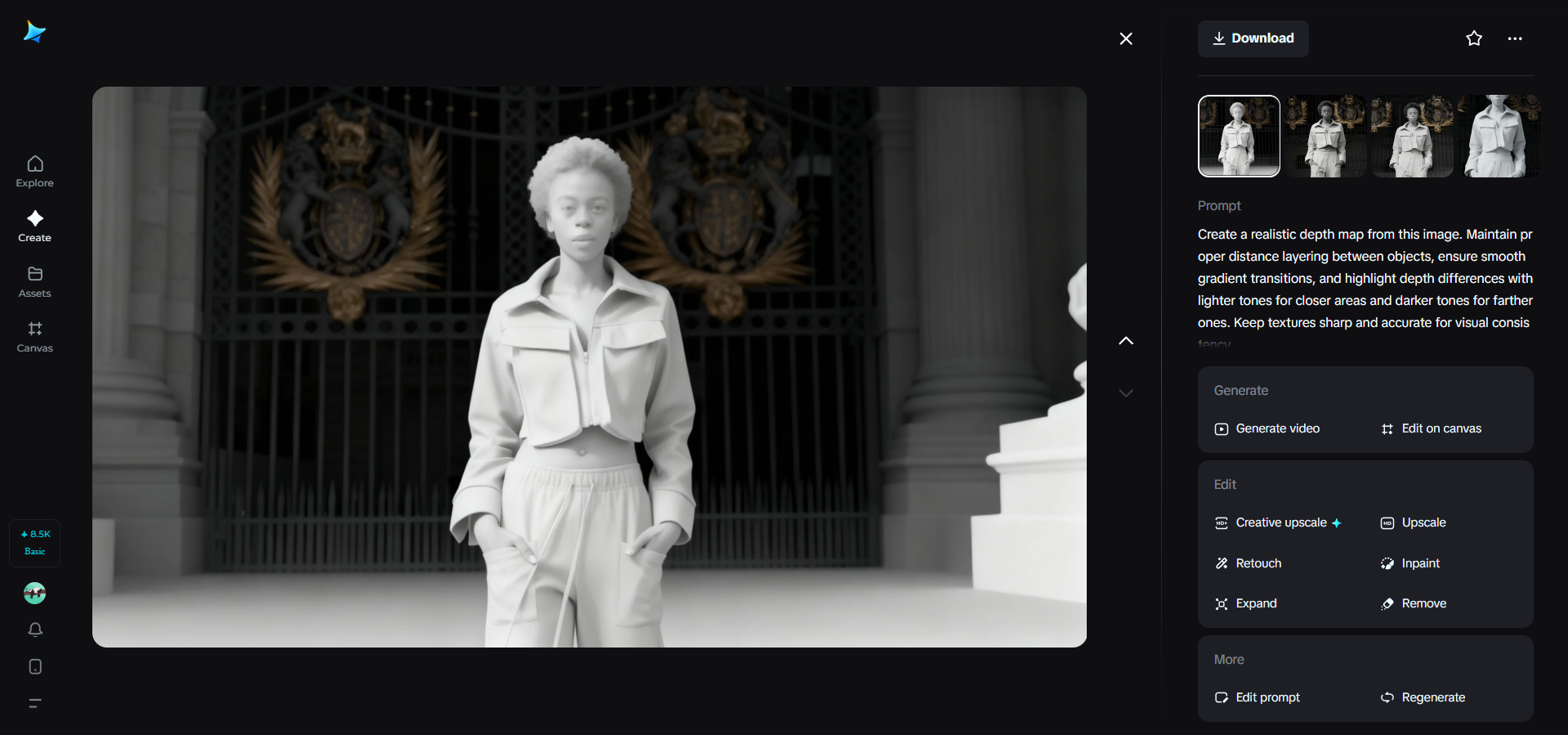 Review, refine, and download