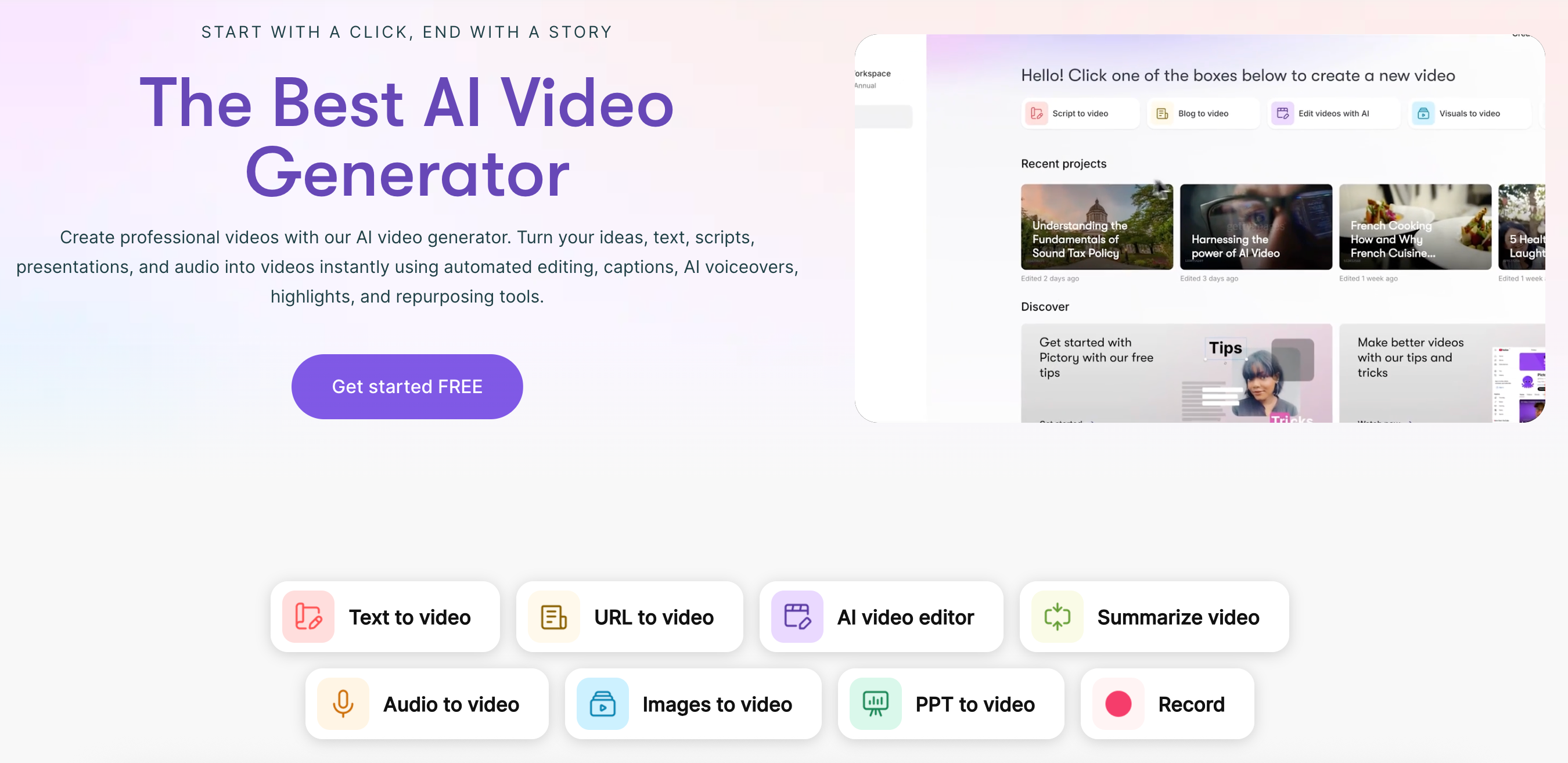 Pictory: The Long-Form Content Condenser