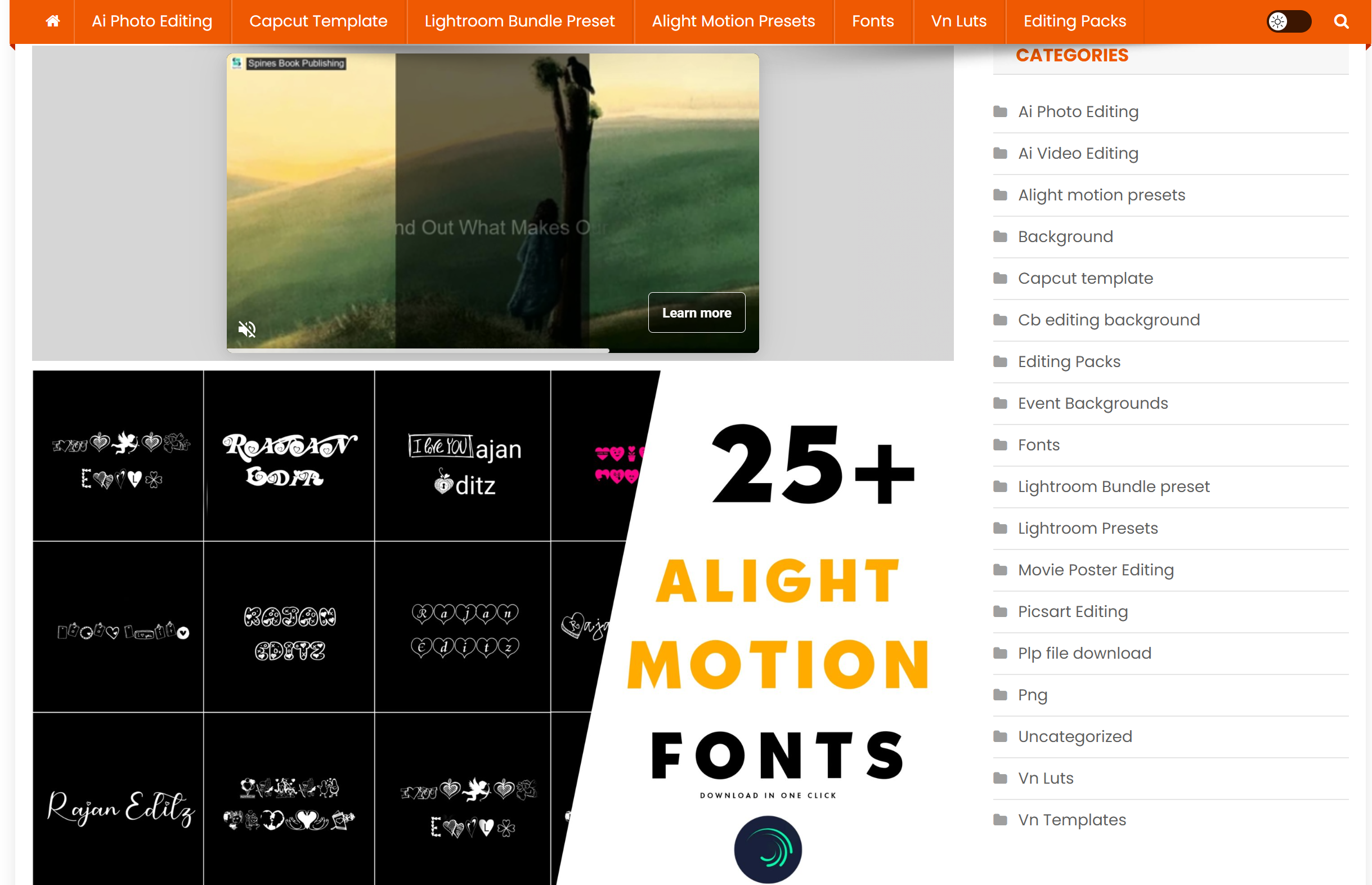 Rajan Editz to download text packs in Alight Motion