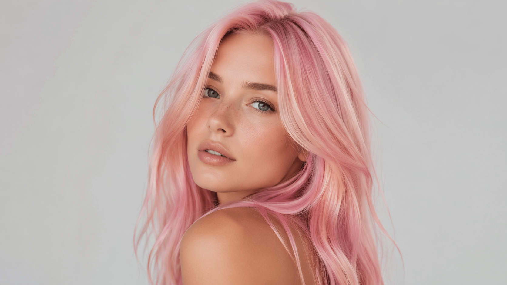 Dreaminaのヘアカラーテスト:パステルピンクのヘアアイデア