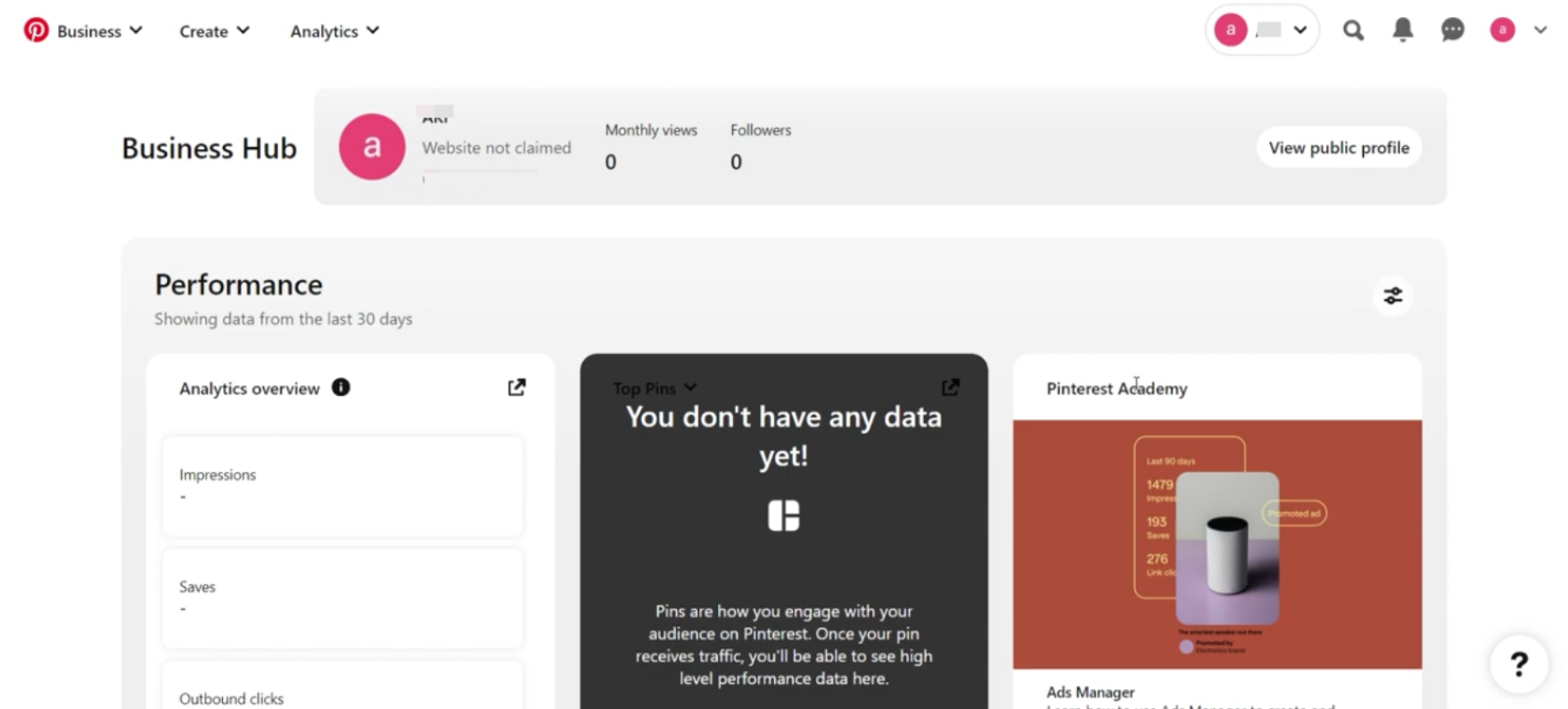 Configurando a loja no Pinterest