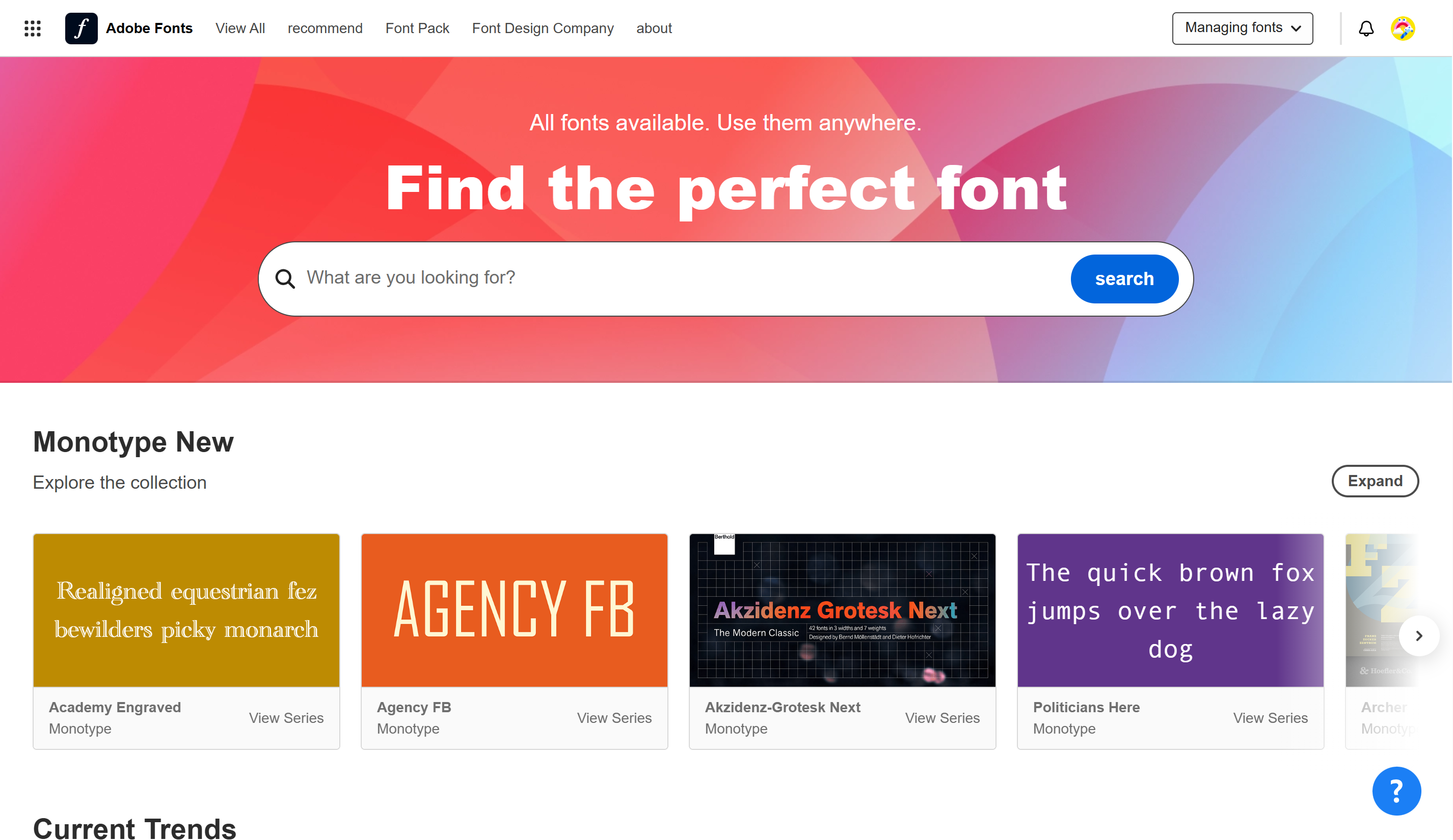A user-friendly site to download the Open Sans font online: Adobe Fonts