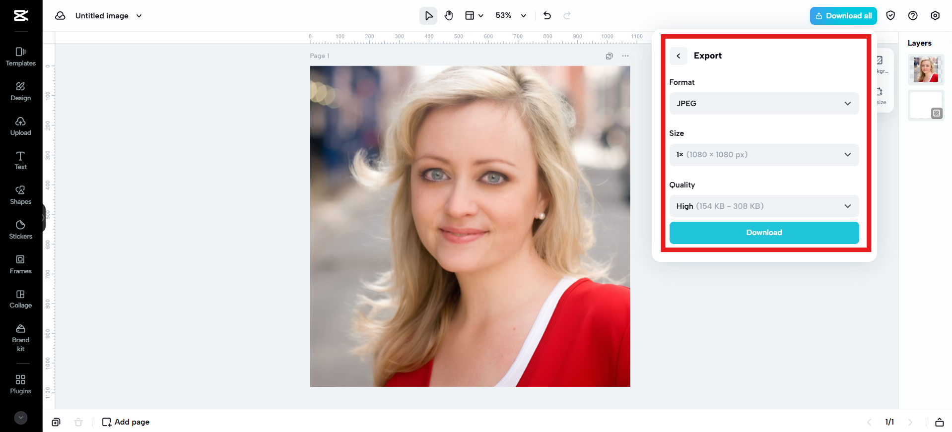 Baixar a imagem aprimorada