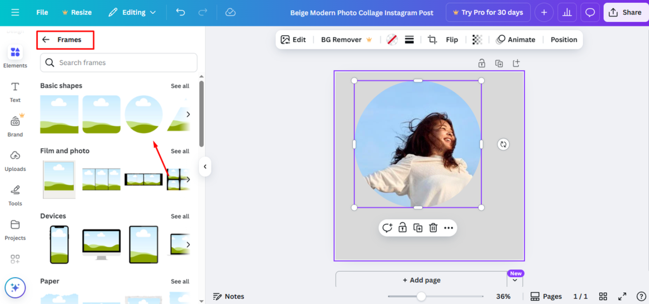 Insert your circular image