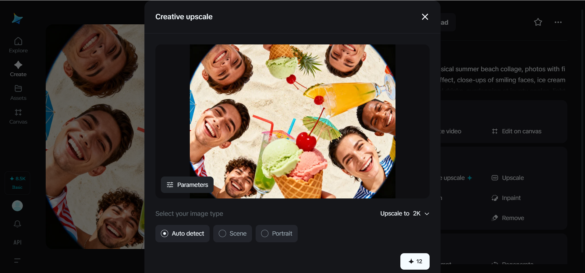 Creative upscale