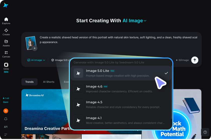 Adjust settings & generate