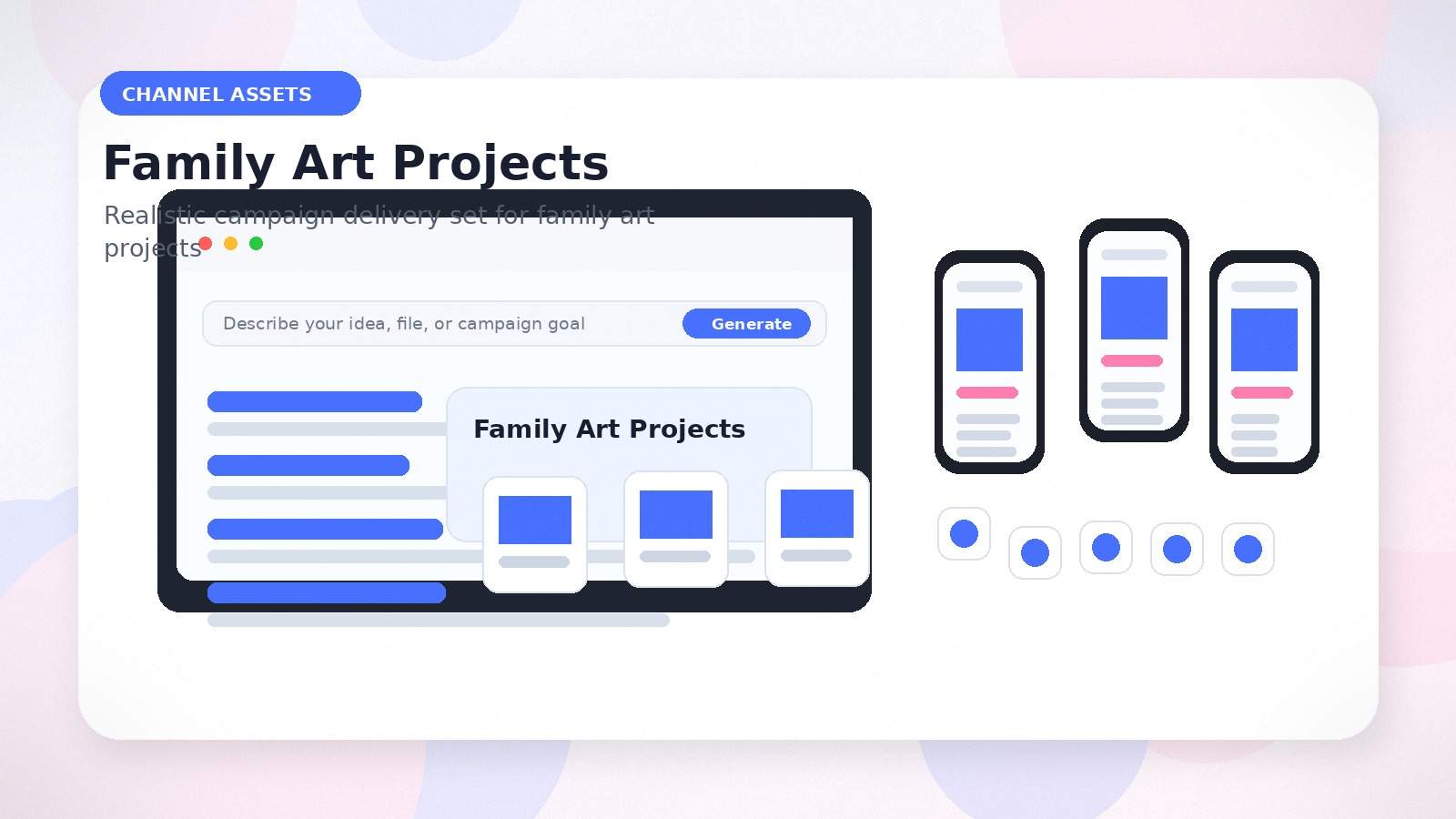 Family Art Projects realistic channel assets visual for family art projects