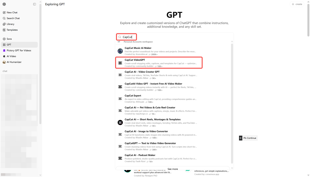 Activez l'intégration de CapCut sur ChatGPT 5