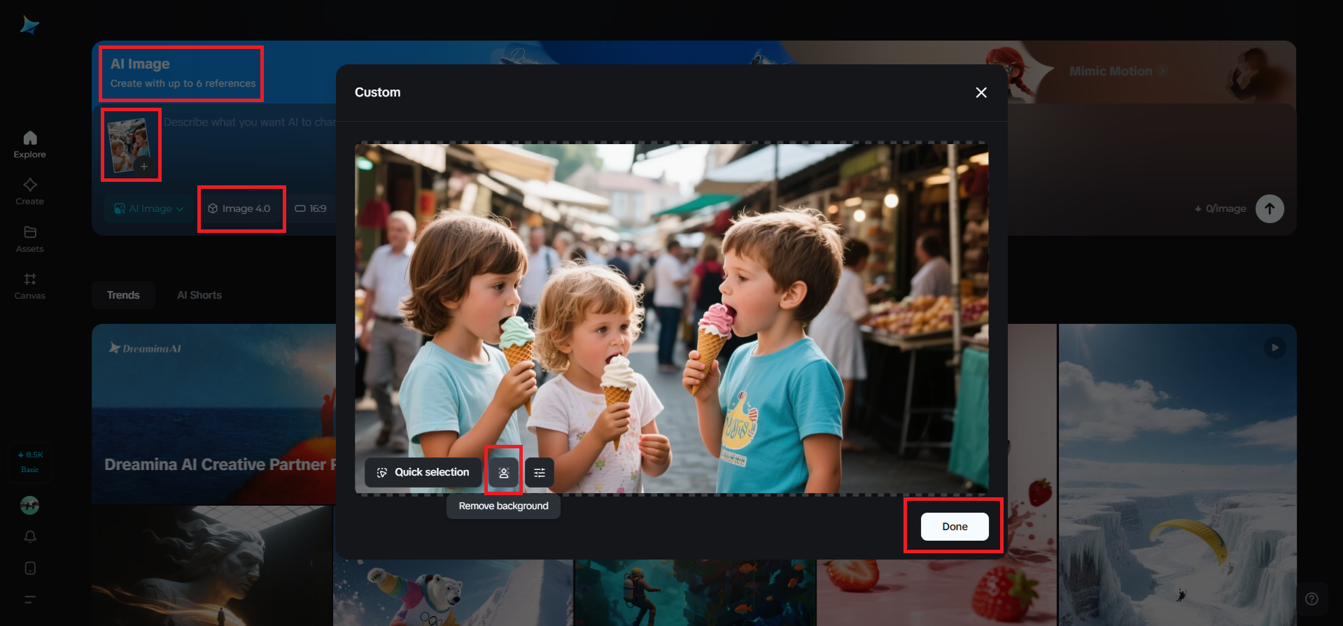 Upload your photo and remove the background