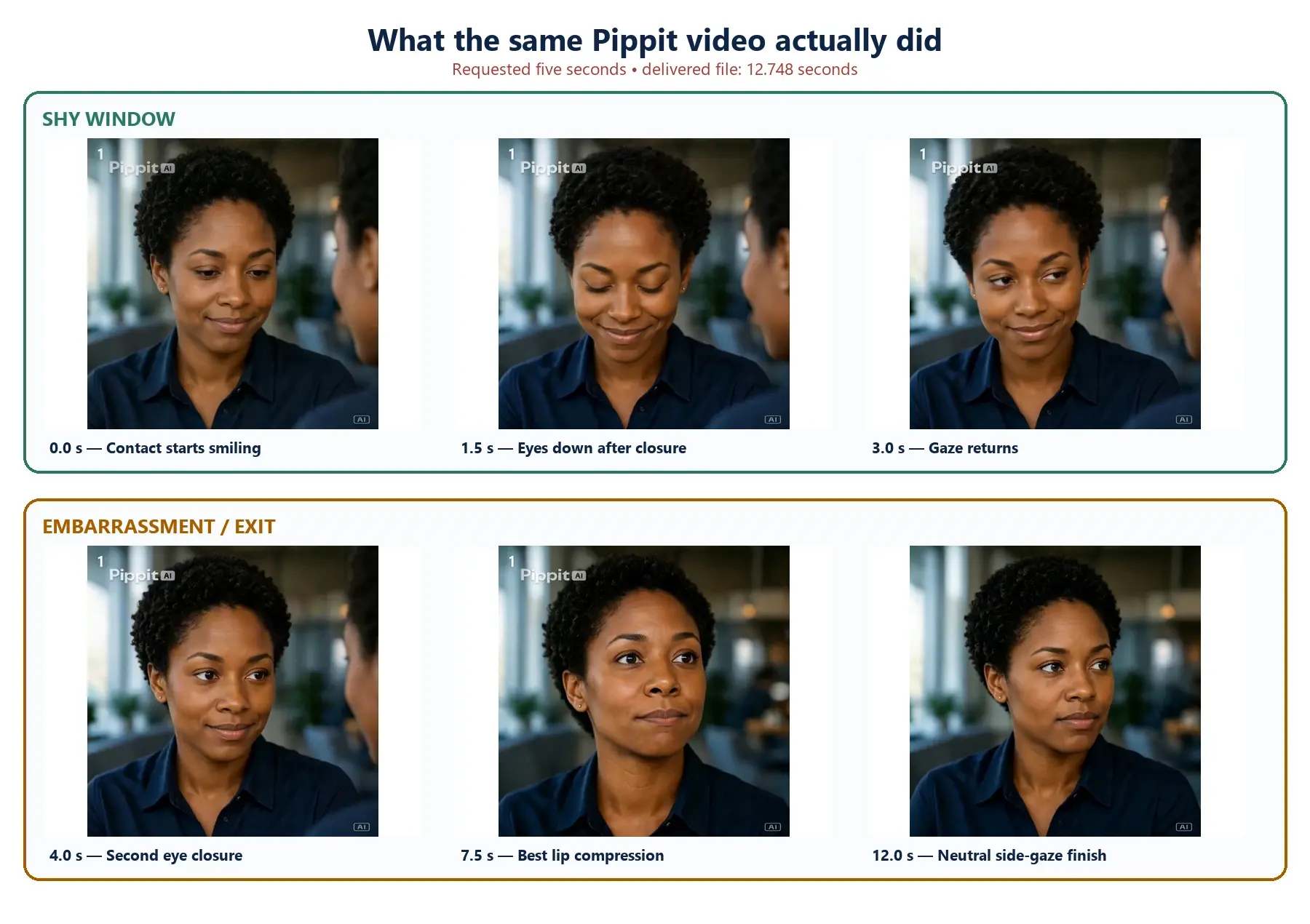 Chart comparing shy window and embarrassment exit facial expressions over time