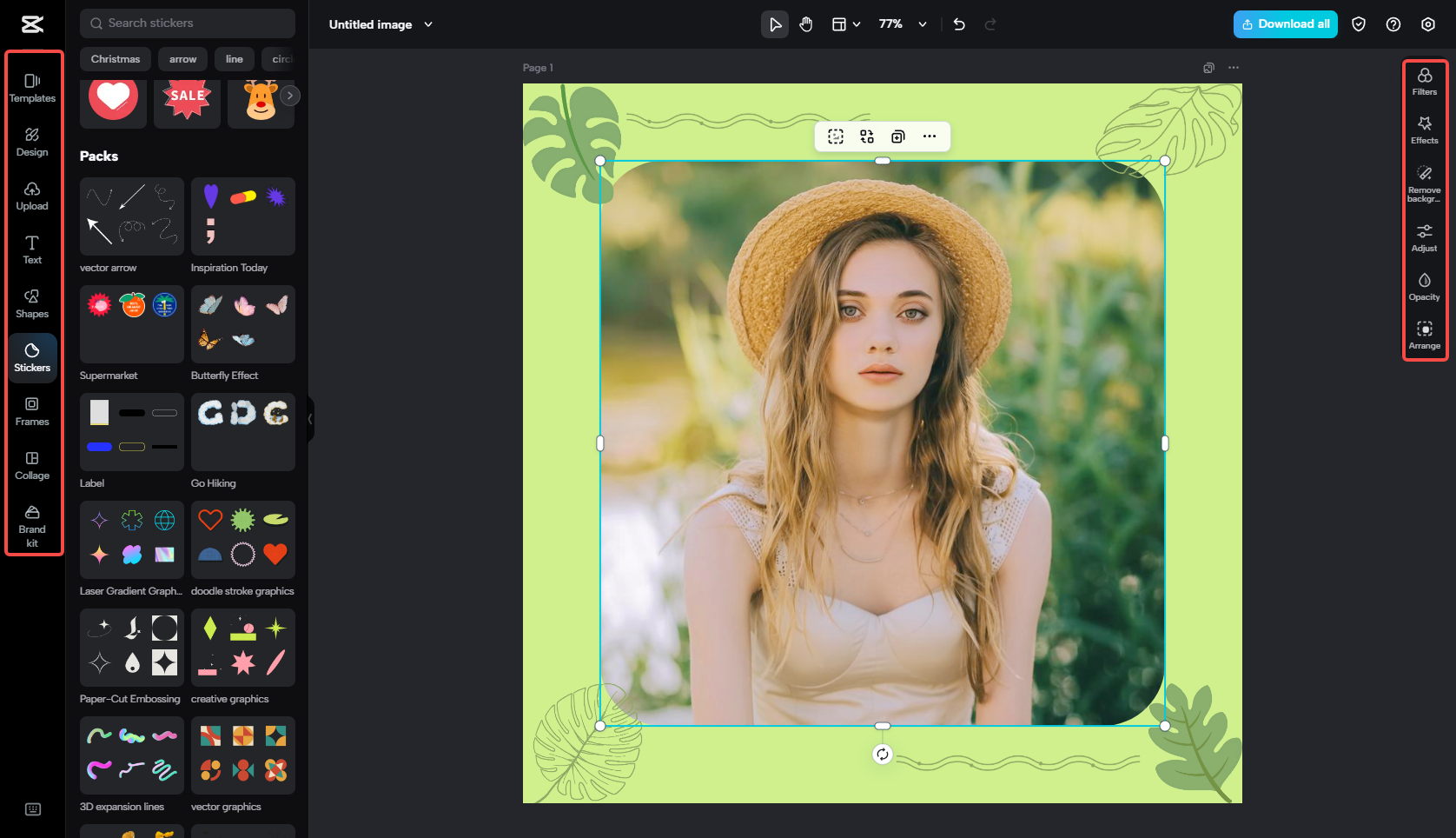 Customize the profile picture