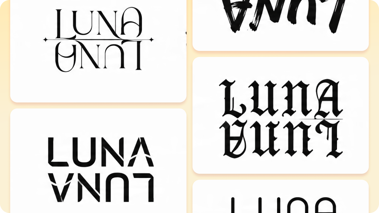 Explore ambigram styles in bulk with AI Agent