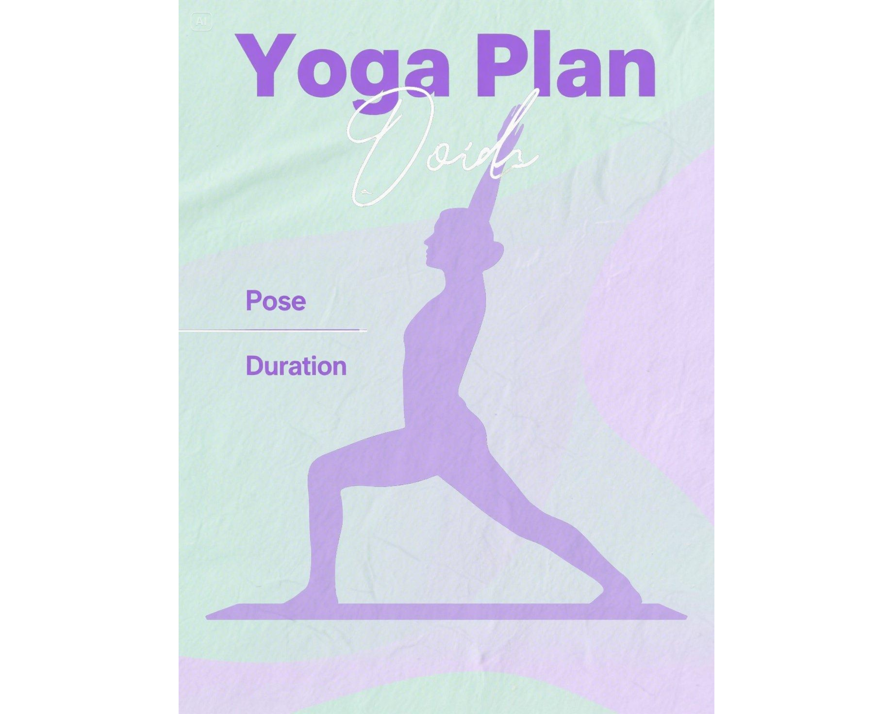 Yoga & flexibility planner
