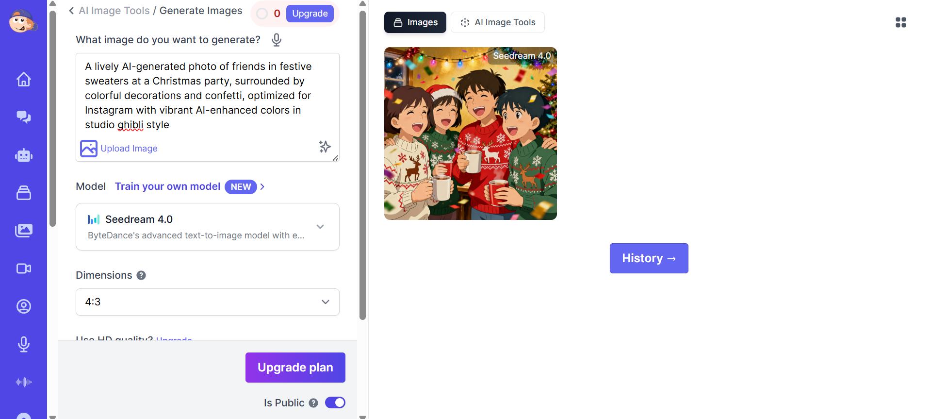 Easy-Peasy AI Christmas photo generator