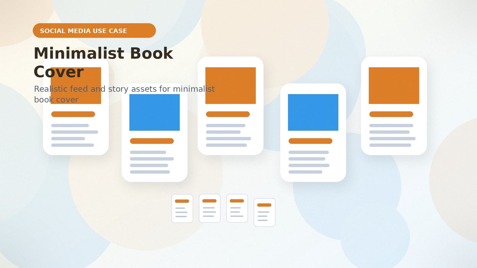 Minimalist Book Cover realistic social media use case visual for minimalist book cover