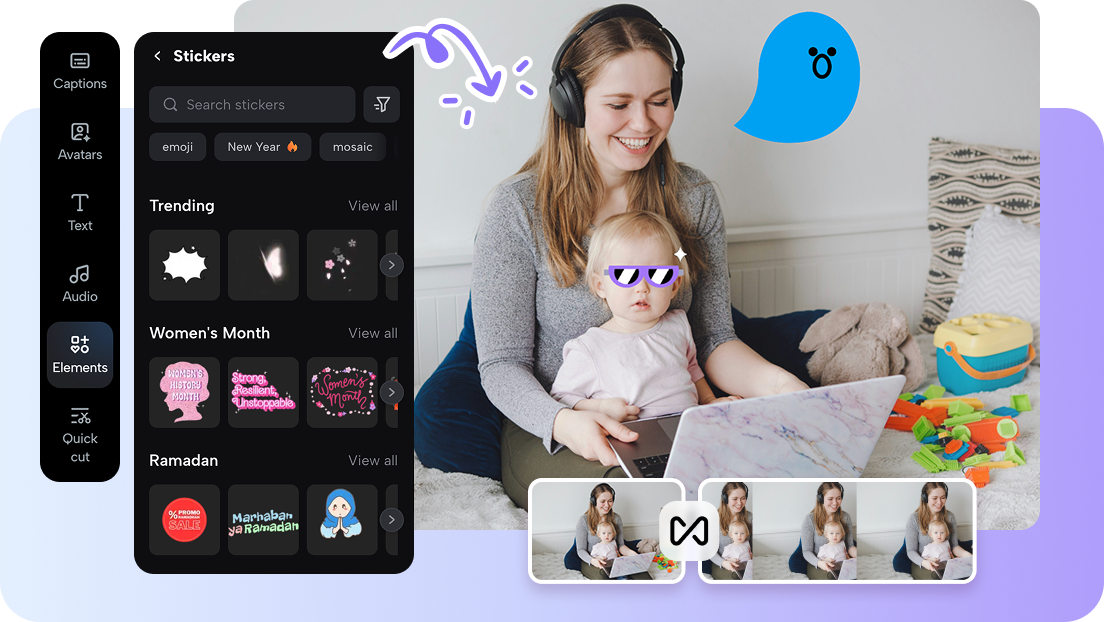 Personalize with trendy resources and elements 