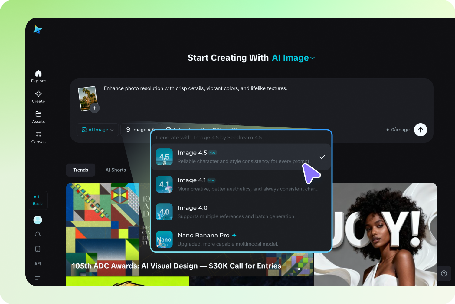 Seleccione el modelo y genere