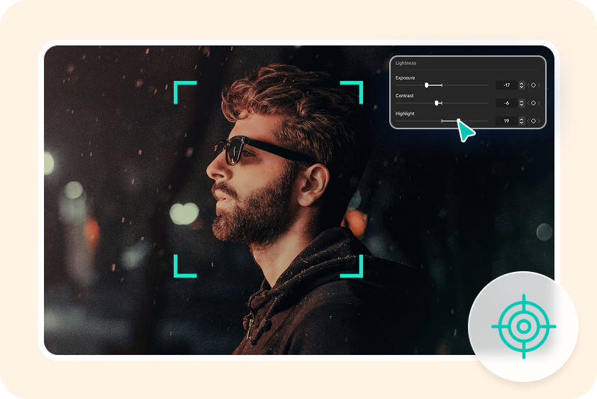  CapCut's precise darkening tools to darken images