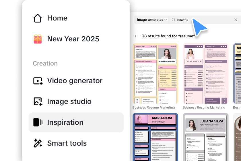 Choose a resume template