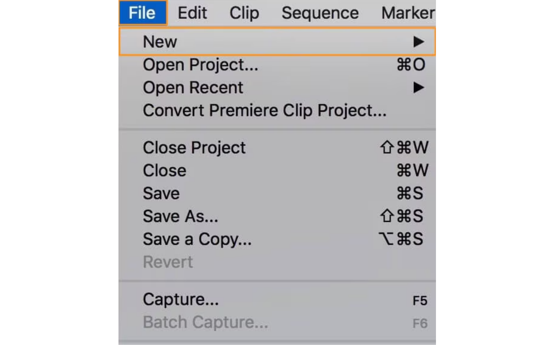 Creating a new project in Adobe Premiere Pro