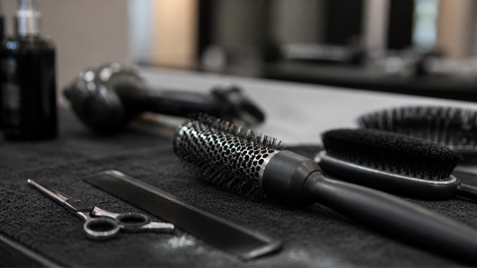 Saloon Promo Video prompt example 2 - Precision Haircut And Product Detail