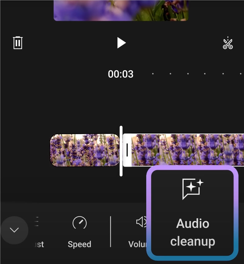 Cleanup audio in YouTube Create