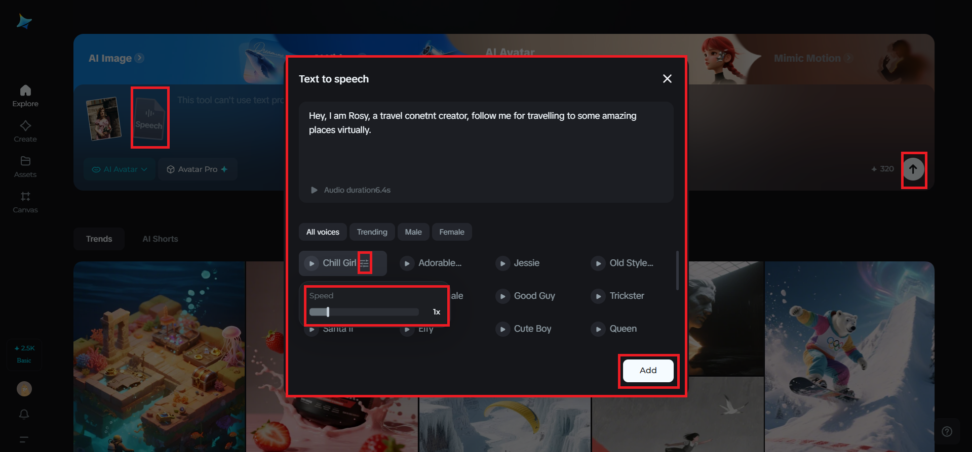 Generate text-to-speech