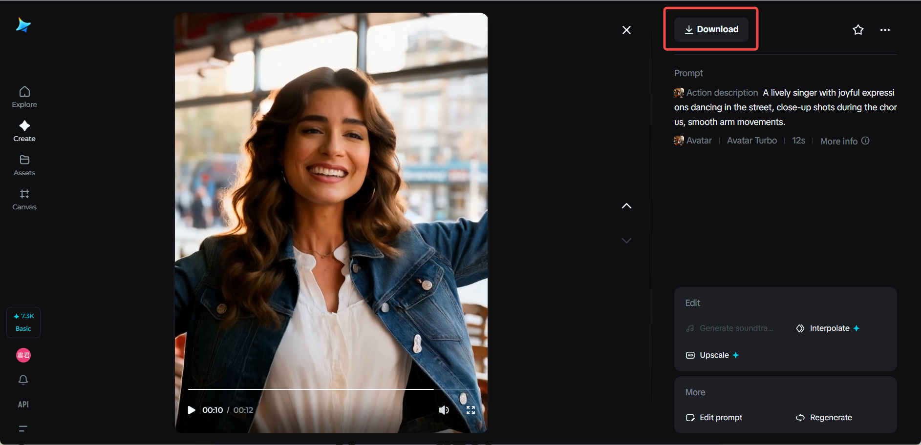 Generate and download your AI music video
