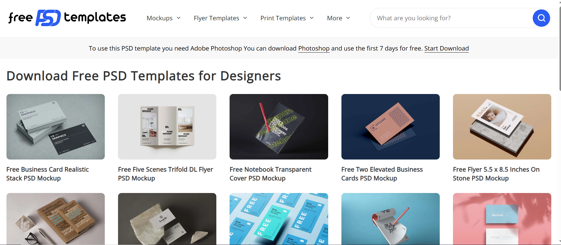 Free PSD Templates - an online tool to get a downloadable template PSD