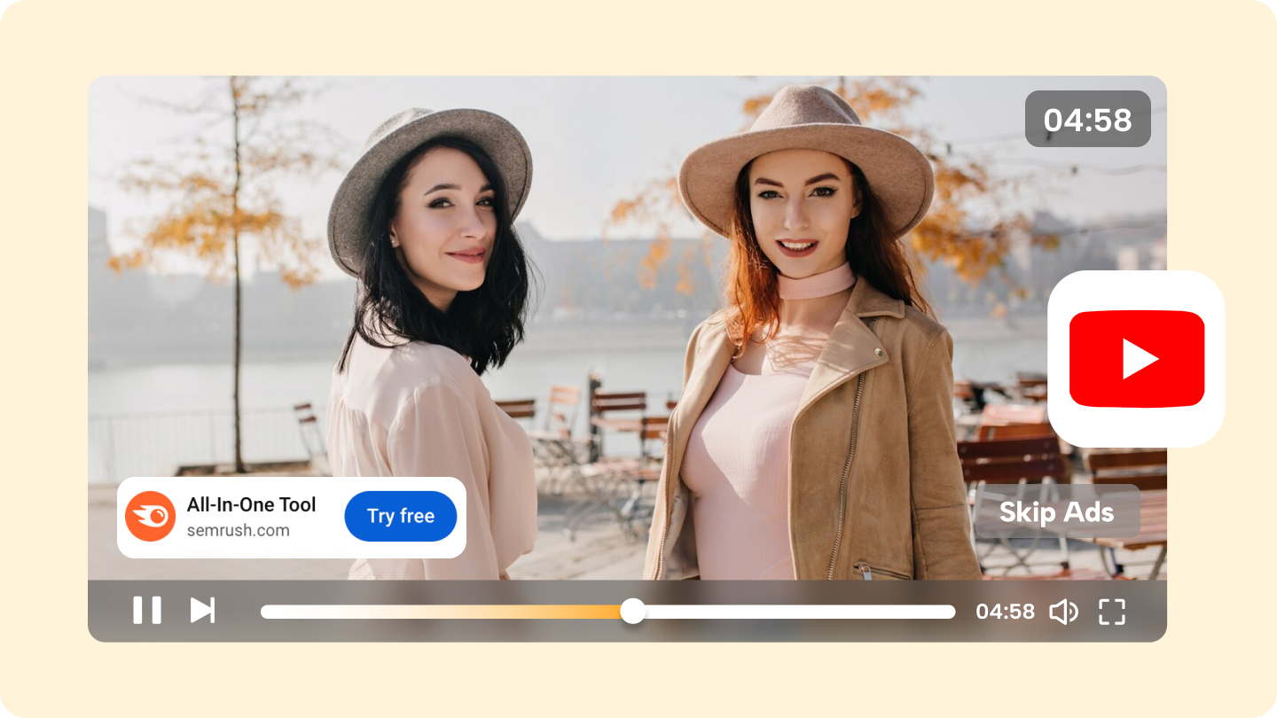 оголошення для відео YouTube
