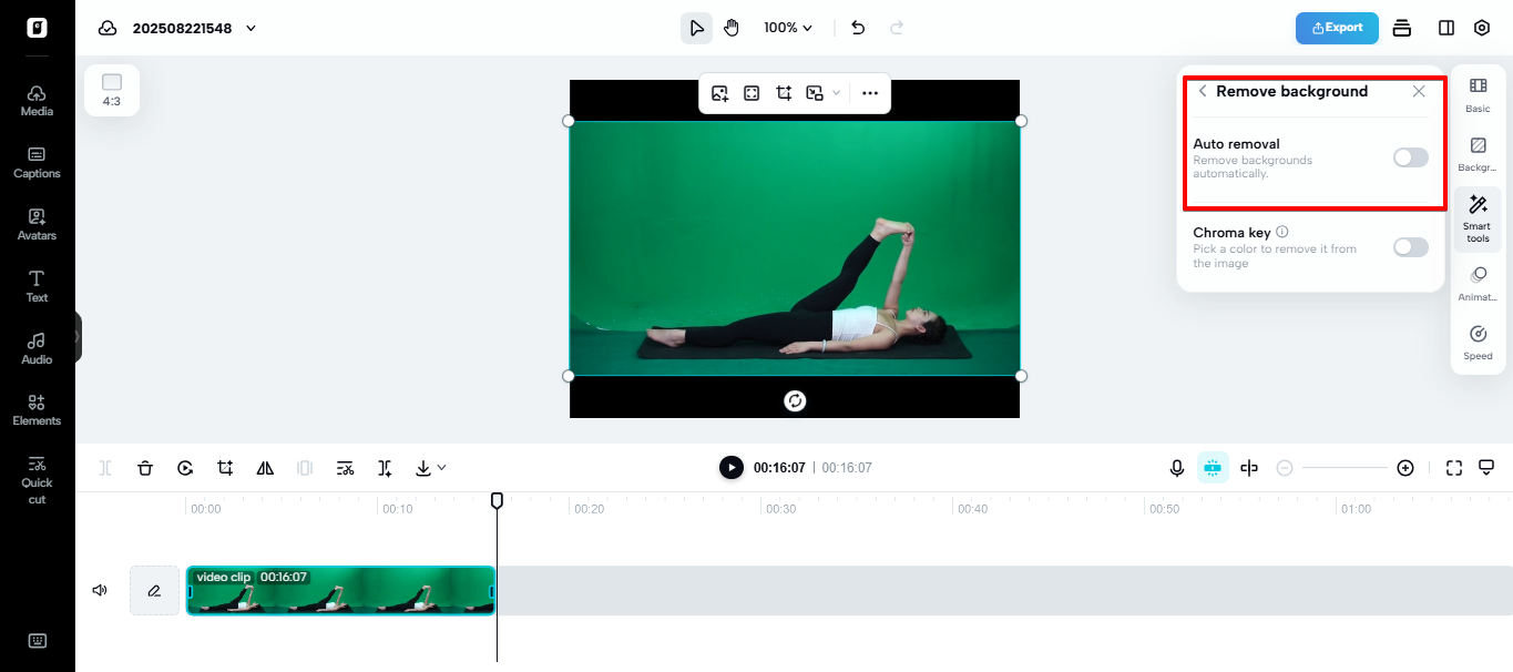 One-click background remover in Pippit