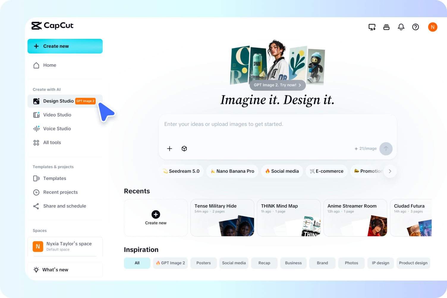 Paso 1: Abra CapCut Web AI Design
