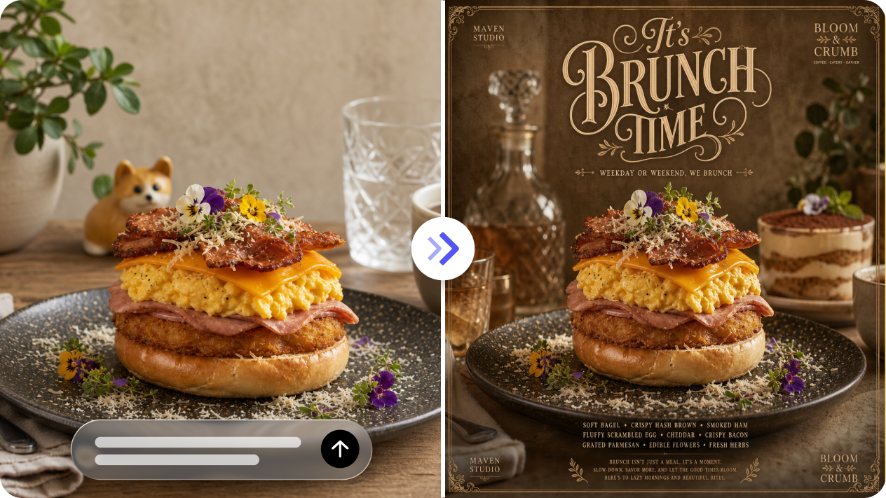 Image-to-image generator for vivid food graphics