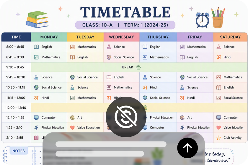 Free Timetable Generator to Get Started