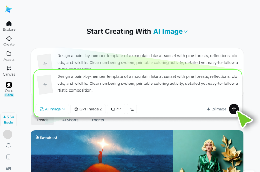 Upload an image or enter a prompt
