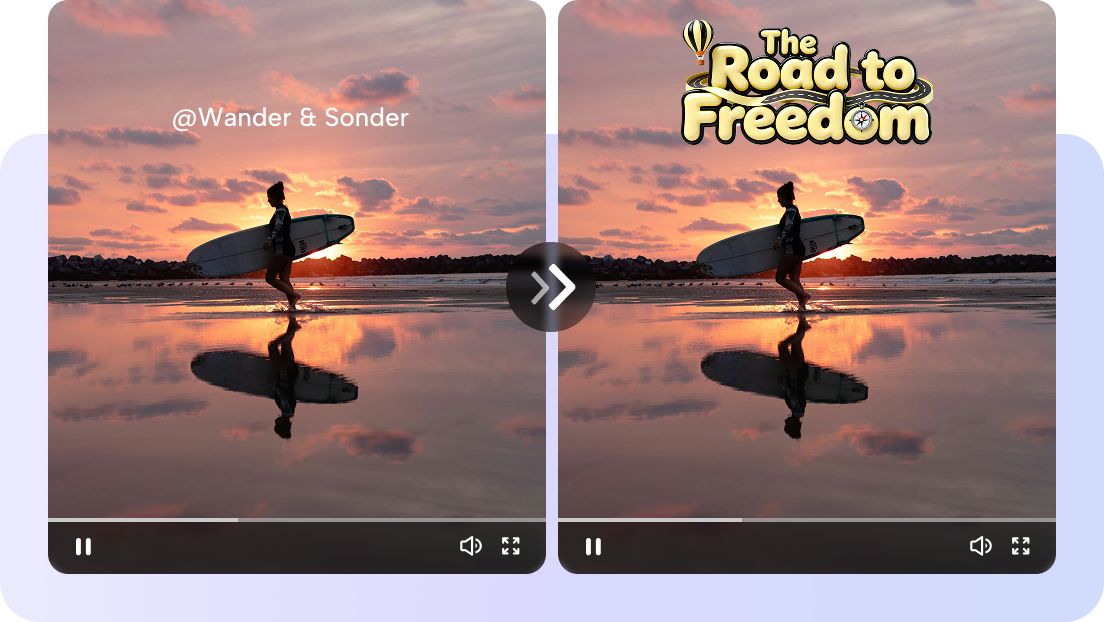 Add text overlays to hide watermarks