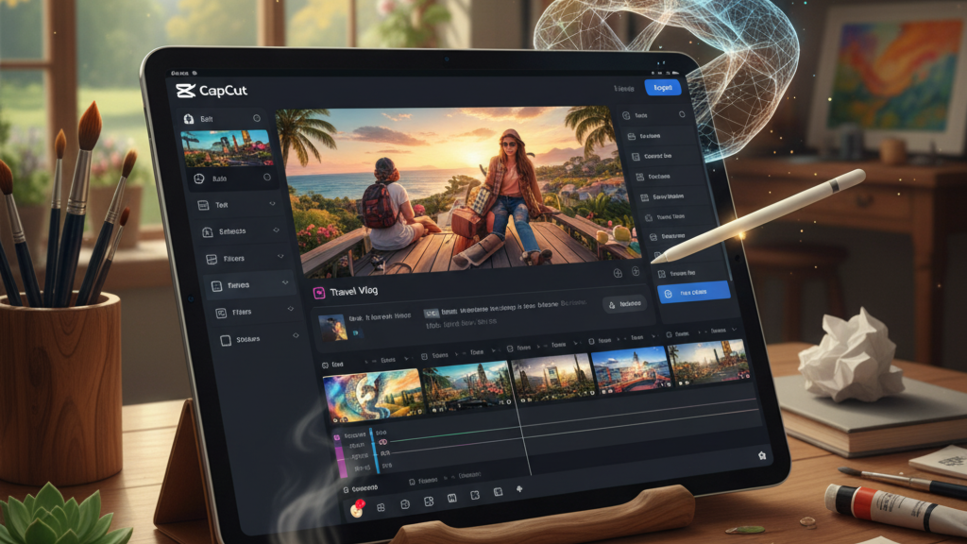 CapCut app on the Apple iPad