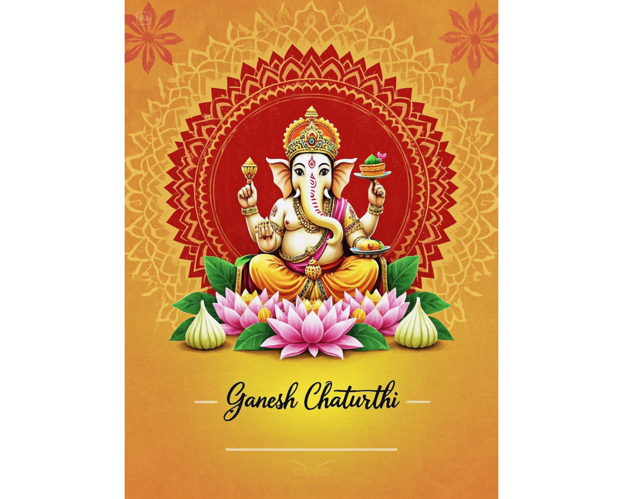 Ganesh puja invitation card design