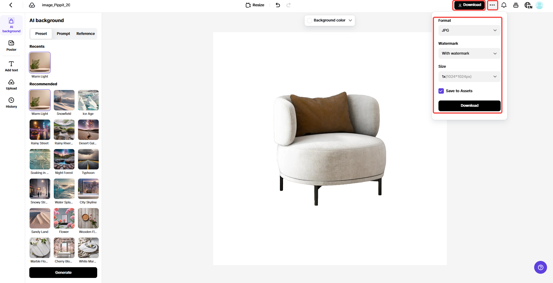 Export your image