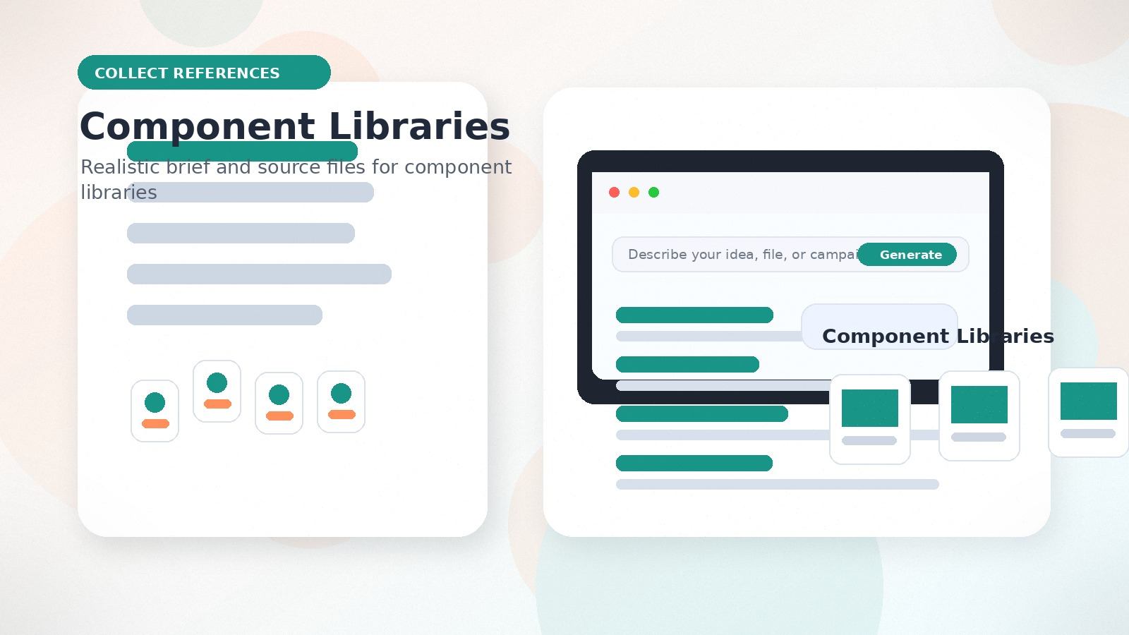 Component Libraries realistic collect references visual for component libraries