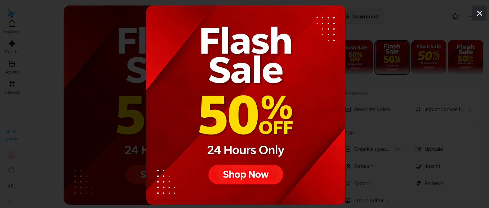 Discount poster idea: Flash sale out